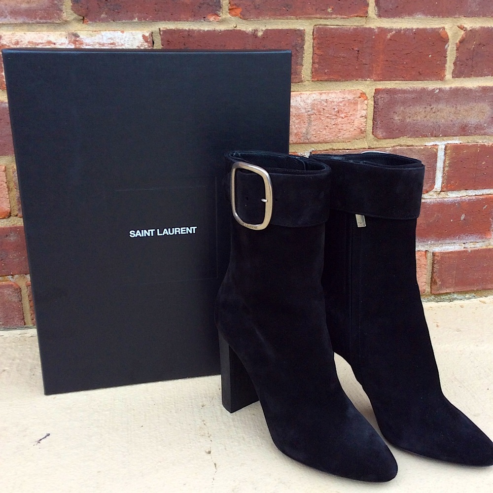 Saint Laurent Black Suede Boot